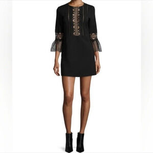 Self-Portrait Black Lace Mini Dress